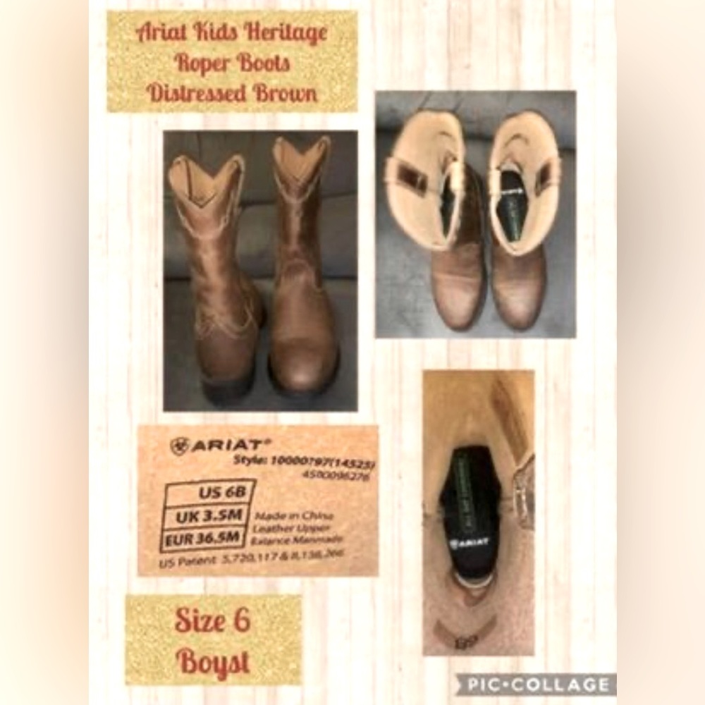 Ariat Boys Distressed Brown Boots